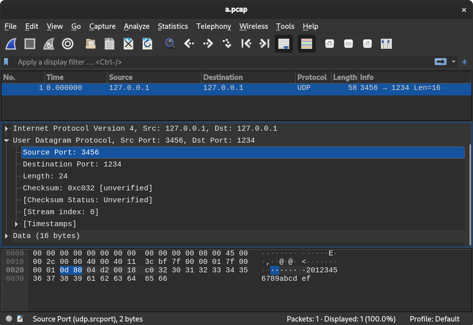 Taking inspiration from the Wireshark packet view: it shows the packet components and contents.